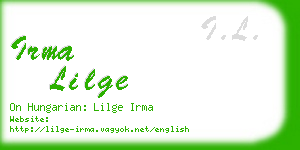 irma lilge business card